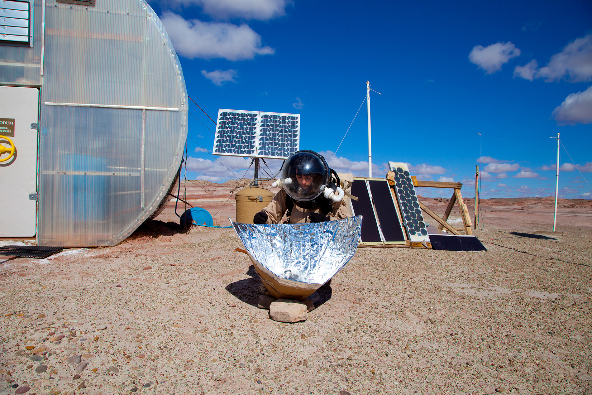 Mars solar cooker experiment